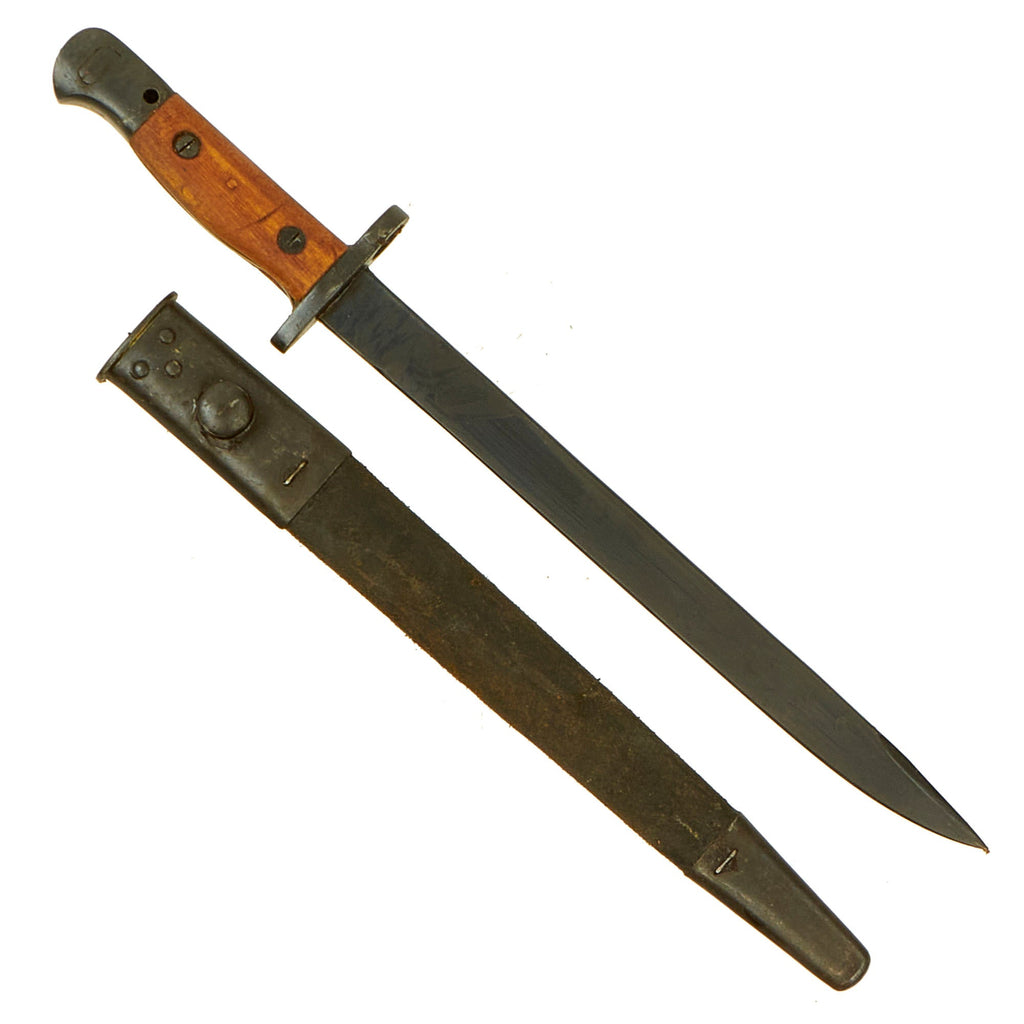 Original British P-1943 MkII* India Pattern SMLE Bayonet with Scabbard Original Items