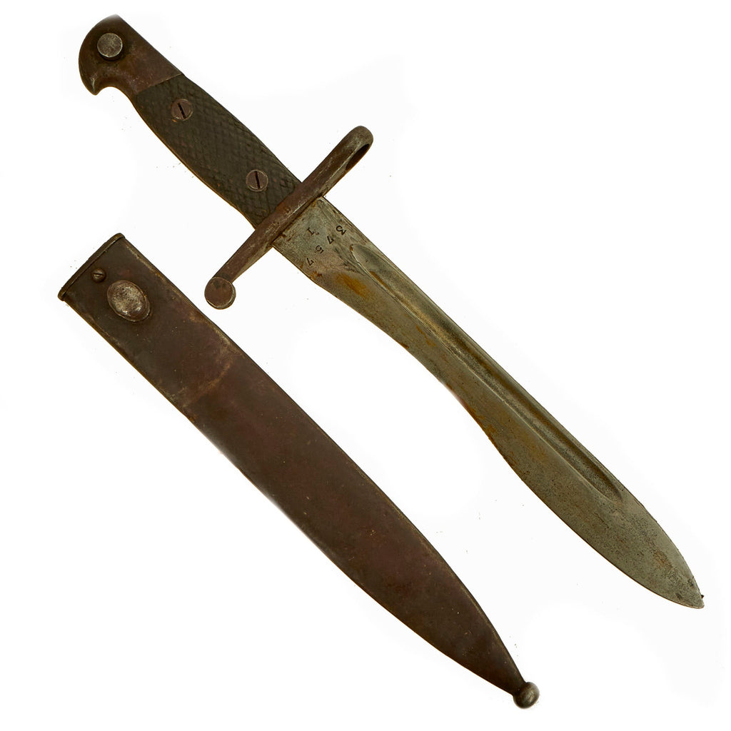 Original Spanish WWII M1941 Bolo Bayonet by Toledo Arms Factory With Steel Scabbard Original Items