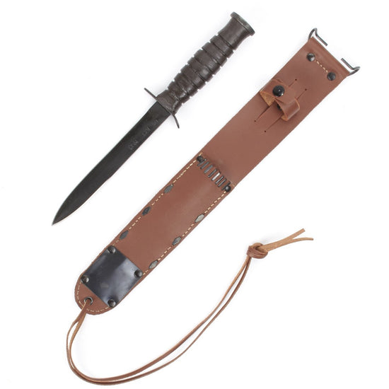U.S. WWII M3 Fighting Knife & M6 Leather Scabbard New Made Items