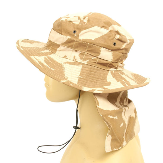 Original British Military Iraq War Desert Booney Hat with Neck Protector Original Items