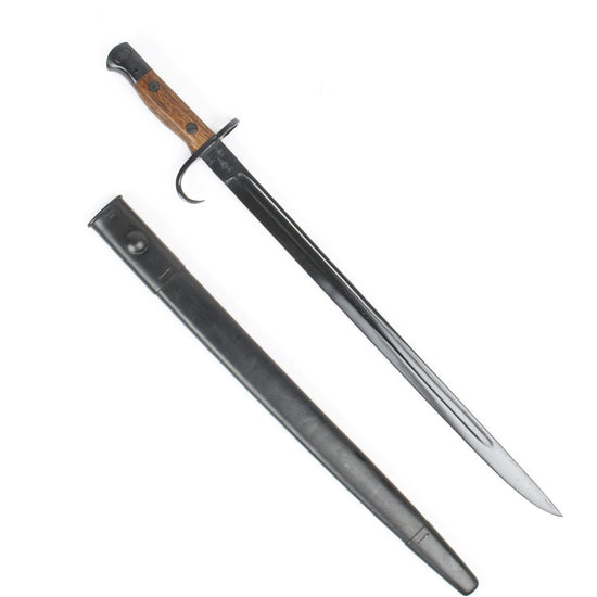 British WWI Enfield SMLE P-1907 Hook Quillon Bayonet and Scabbard New Made Items