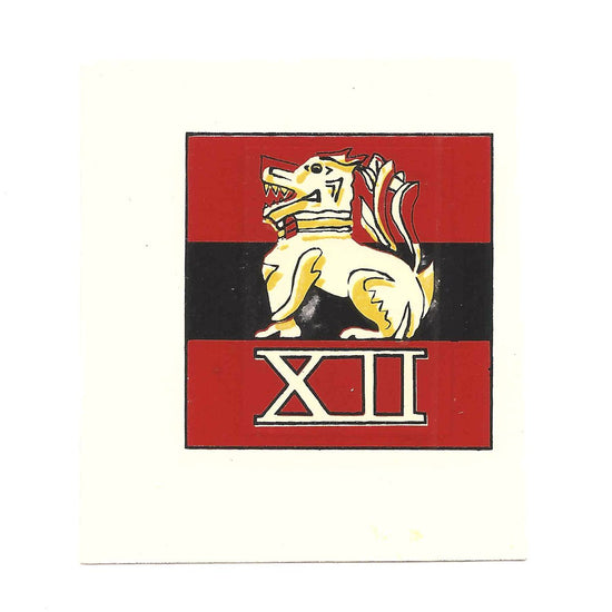 British WWII Unit Helmet Decal: 12th Army New Made Items