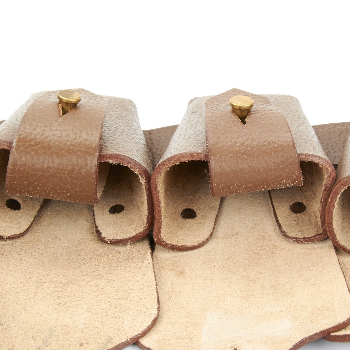 Reproduction British P1903 Leather Five-Pocket Bandolier – WWII Era (Pattern 1903)
