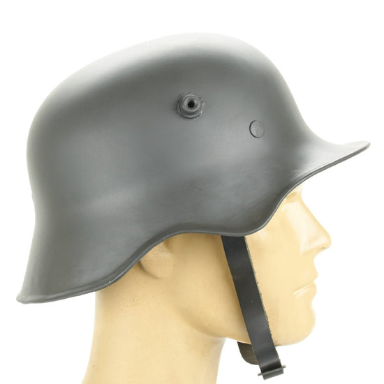 German WWI M18 Steel Ear Cut Out Helmet with Leather Liner New Made Items