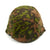 German WWII Helmet Cover with Steel Hooks Reversible Summer and Autumn Oak Pattern A Camouflage - No Loops New Made Items
