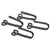 German WWII Tunic Aluminum Belt Hooks- Black (Set of 4) New Made Items