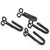 German WWII Tunic Aluminum Belt Hooks- Black (Set of 4) New Made Items