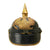 Imperial German Spiked Pickelhaube Helmet: Black & Gold- ANTIQUED GRADE 2 New Made Items
