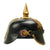 Imperial German Spiked Pickelhaube Helmet: Black & Gold- ANTIQUED GRADE 2 New Made Items