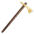 Native American 19th Century Smoking Tomahawk - Engraved Brass head with Weeping Heart Cutout New Made Items