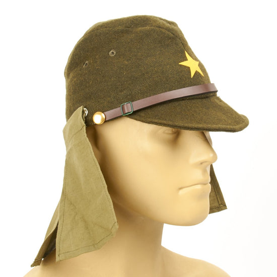 Japanese WWII Army EM NCO Field Hat with Neck Flaps New Made Items