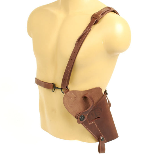 U.S. WWII 1911 .45 cal Pistol M7 Brown Leather Shoulder Holster Rig- Embossed U.S. New Made Items