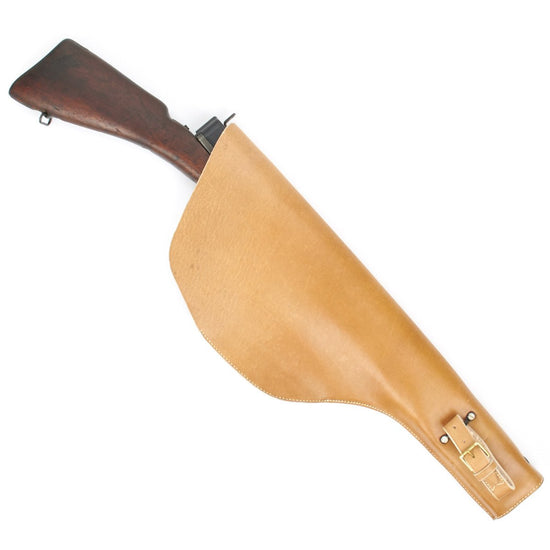 U.S. WWII Thompson SMG Leather Scabbard for Harley WLA Motorcycles and Jeeps New Made Items