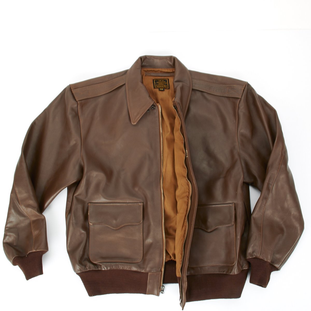 U S WWII Army Air Force USAAF Type A 2 Flight Jacket Genuine Russet u-s-wwii-army-air-force-usaaf-type-a-2-flight-jacket-genuine-russet
