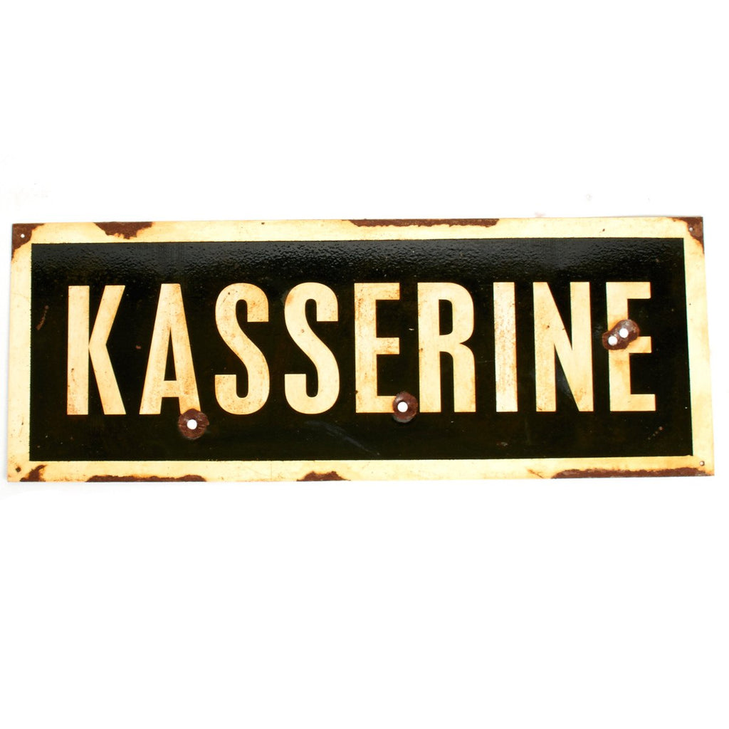WWII Aged Steel Sign - Kasserine (33" x 12") New Made Items