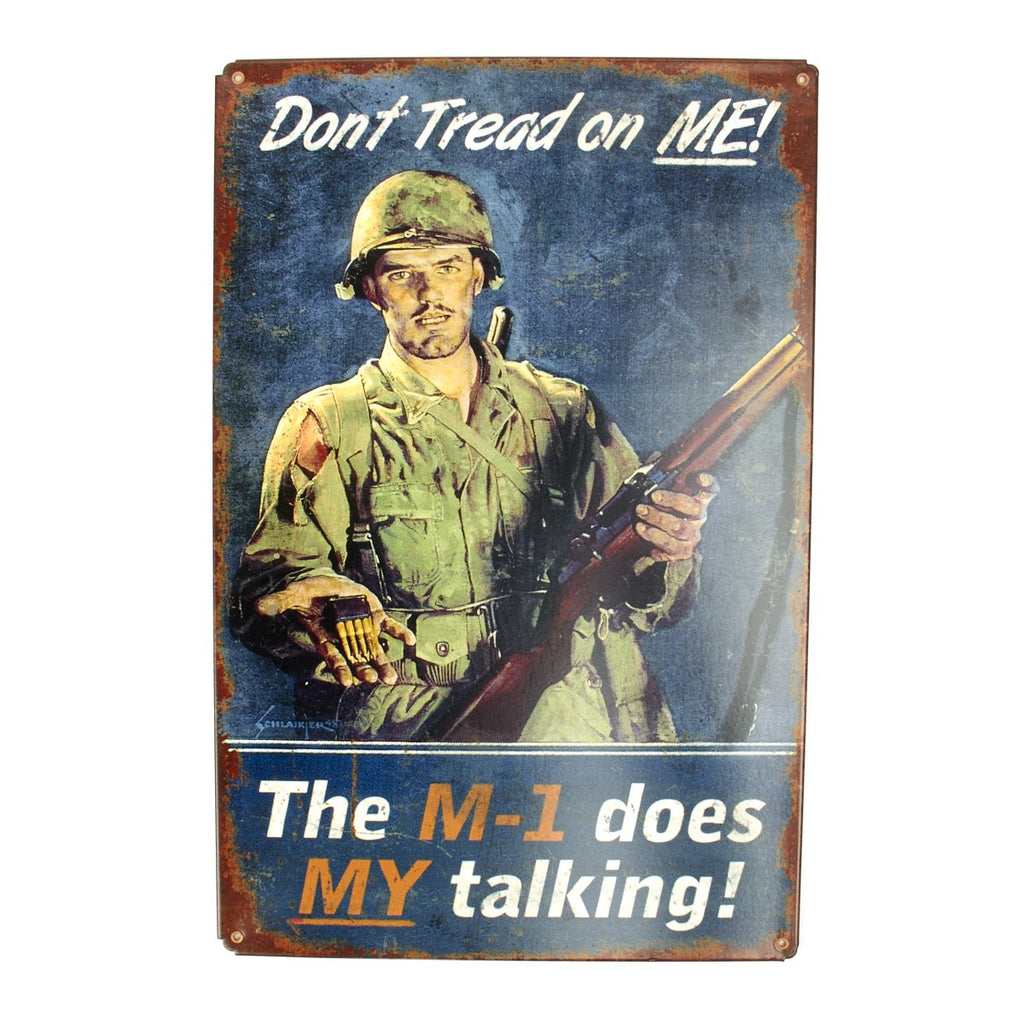 U.S. WW2 Vintage Metal Sign: Let My M1 Do the Talking New Made Items