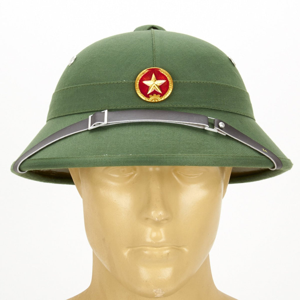 North Vietnamese Army Viet Cong Pith Helmet with Red Star Badge New Made Items