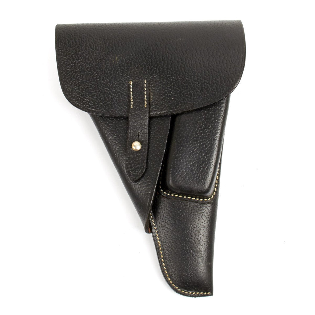German WWII P38 Softshell Black Pebble Grain Leather Holster New Made Items