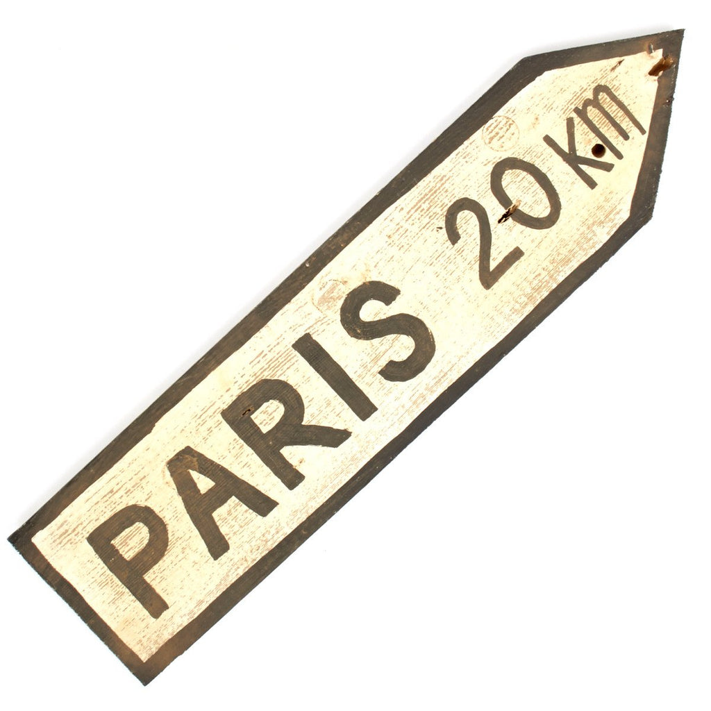 WWII Allied Wood Road Sign - Paris 20km New Made Items