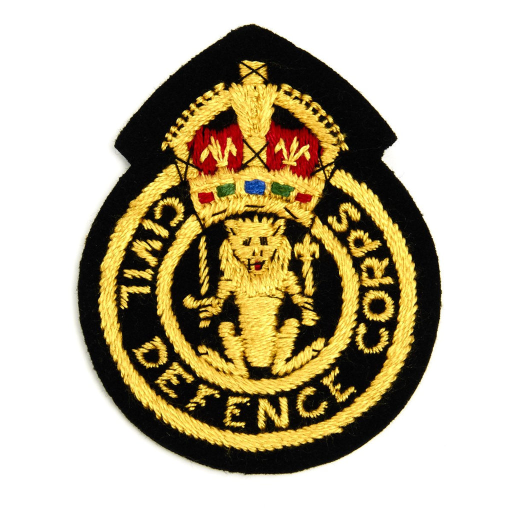 Original British WWII Embroidered Blitz Badge Original Items