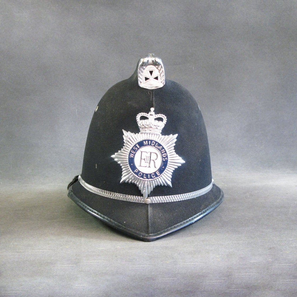 Original British Bobby Police Comb Pattern Helmet- West Midlands Original Items