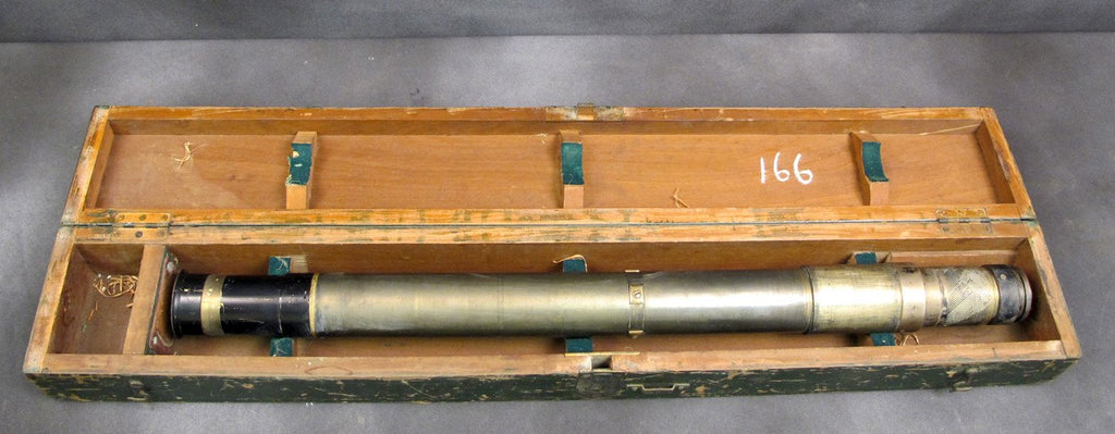 British WWI Gun Sighting Brass Telescope No. 7 Mark I: Dated 1916 Original Items