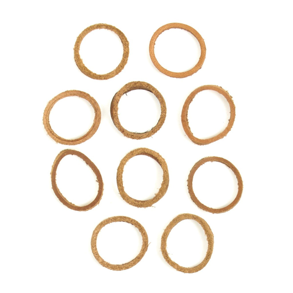British Leather Gaskets For Rifle Butt Stock Oilers - Set of 10 Original Items