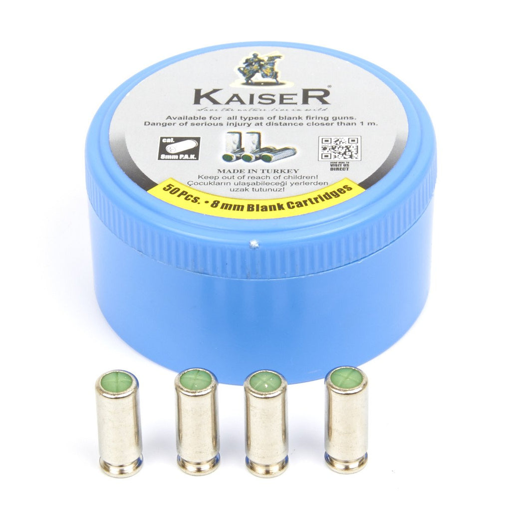 8MM Blank Ammuniton for Blank Firing Guns - 50 Pack New Made Items