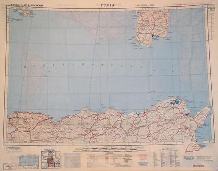 Silk Escape & Evasion Map (WW2 Era): Marseille & Tunis 1943/1952 Original Items