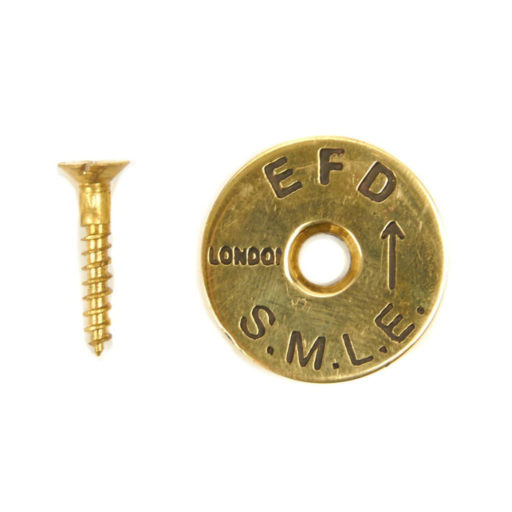 British Lee-Enfield SMLE Butt Stock Brass Marking Disc with Screw New Made Items