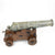 Original 1780 Bronze 6-Pounder Saker Cannon with Oak Naval Carriage Original Items