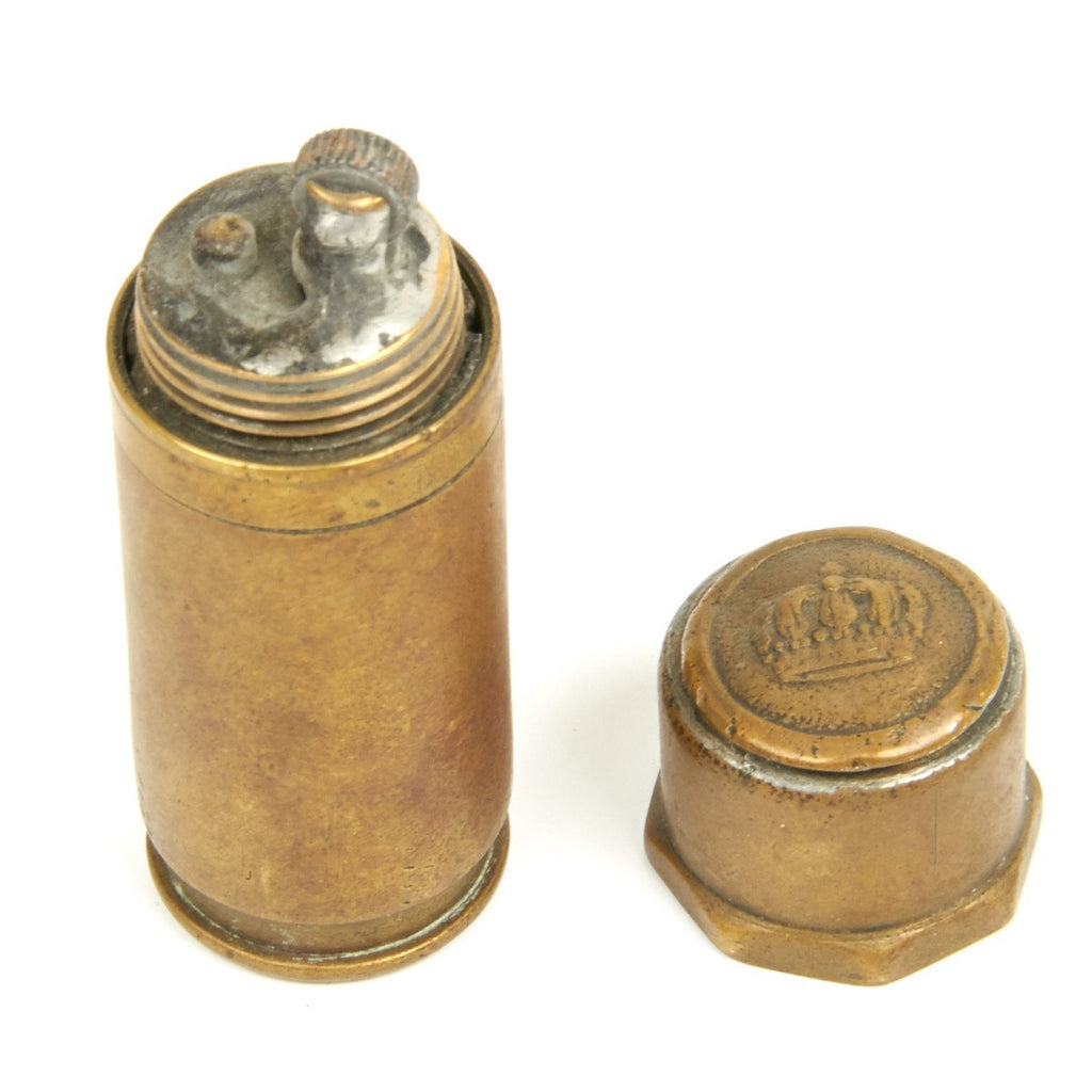 Original British WWII Lighter 20mm Shell Case with Imperial Crown Original Items