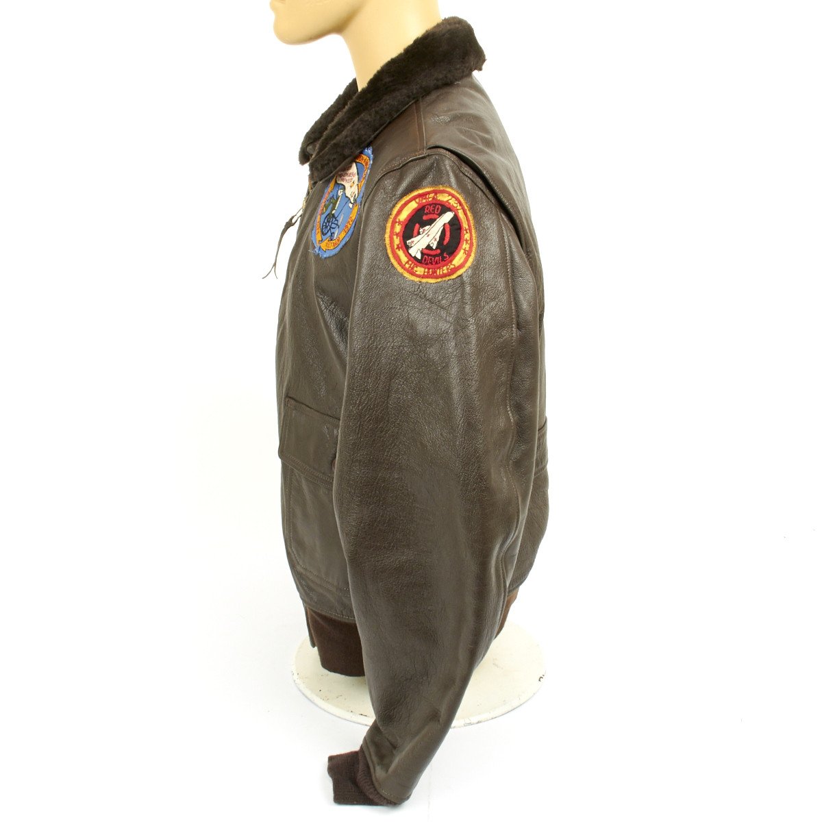 Original USMC Pilot Type G-1 Leather Flight Jacket- Vietnam War Era ...