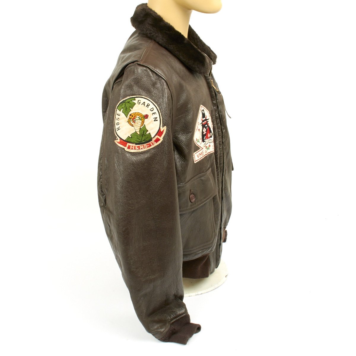 Original USMC Pilot Type G-1 Leather Flight Jacket- Vietnam War Era ...