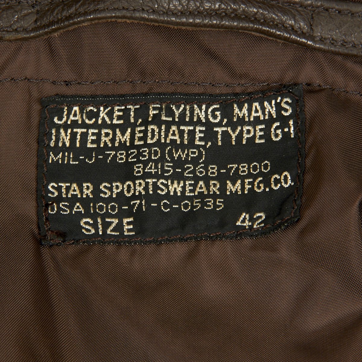Original USMC Pilot Type G-1 Leather Flight Jacket Red Devils - Vietnam ...