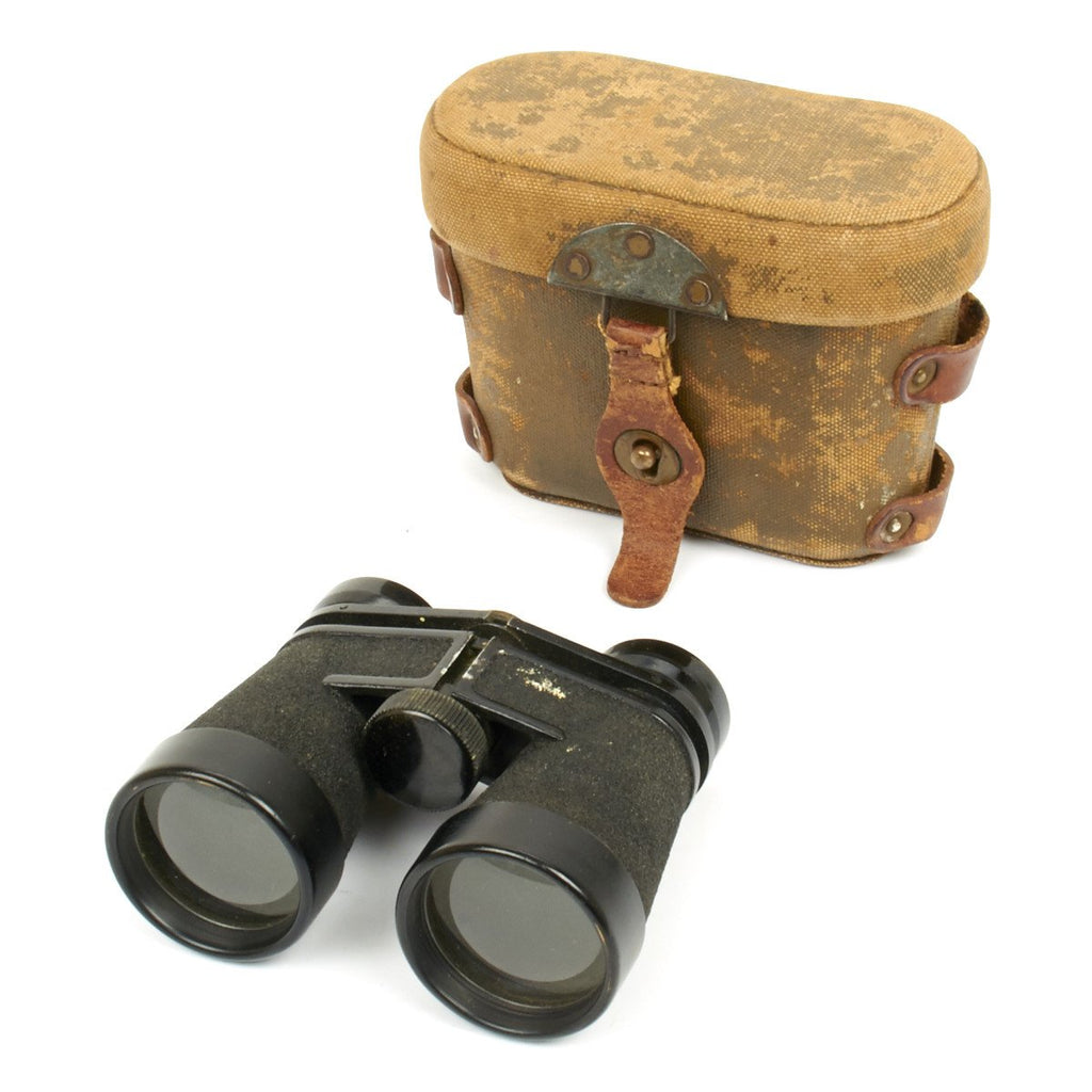 Original WWII Imperial Japanese Binoculars with Tropical Case Original Items