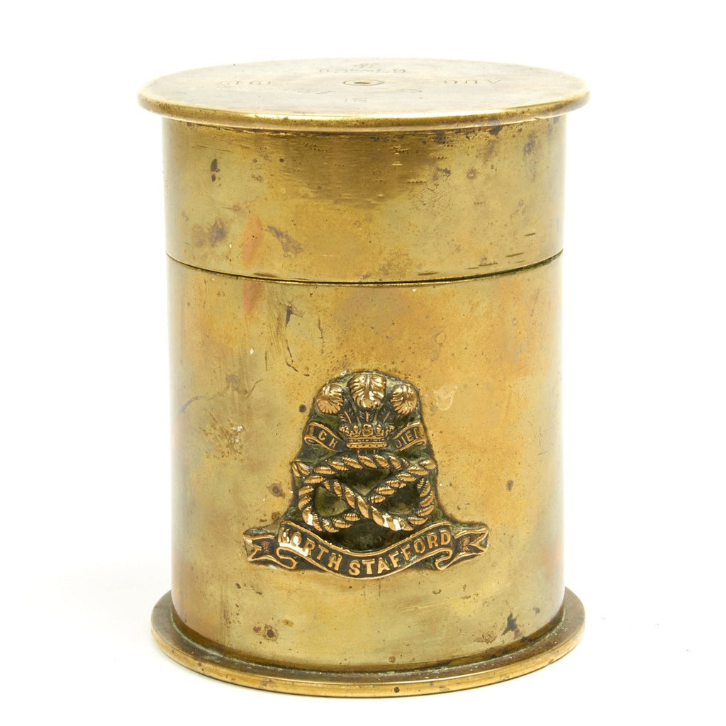 Original British WWI Trench Art Shell Case Tobacco Jar - Dated 1917 Original Items