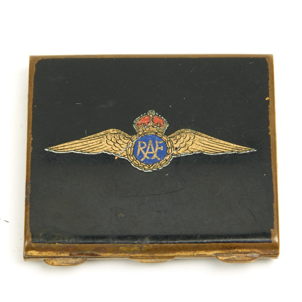 Original British WWII Royal Air Force Sweetheart Enamel Compact with Mirror Original Items