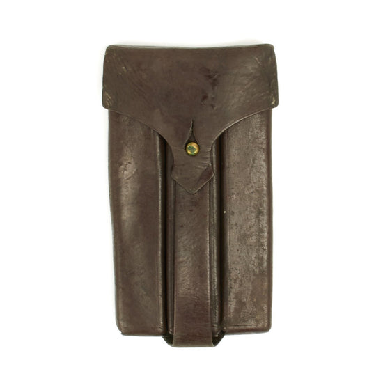 Original German WWII Steyr MP 34 32rd 9mm Paratrooper Leather Magazine Pouch Original Items