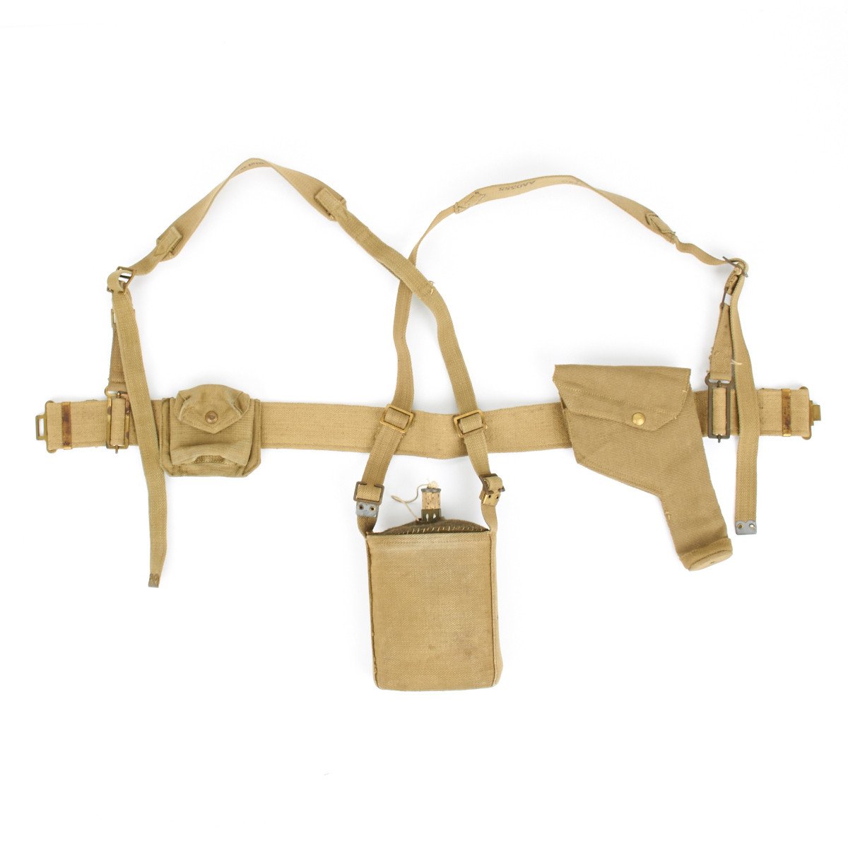 british gear Original British WWII Officer Khaki P37 Web Set – International Military Antiques