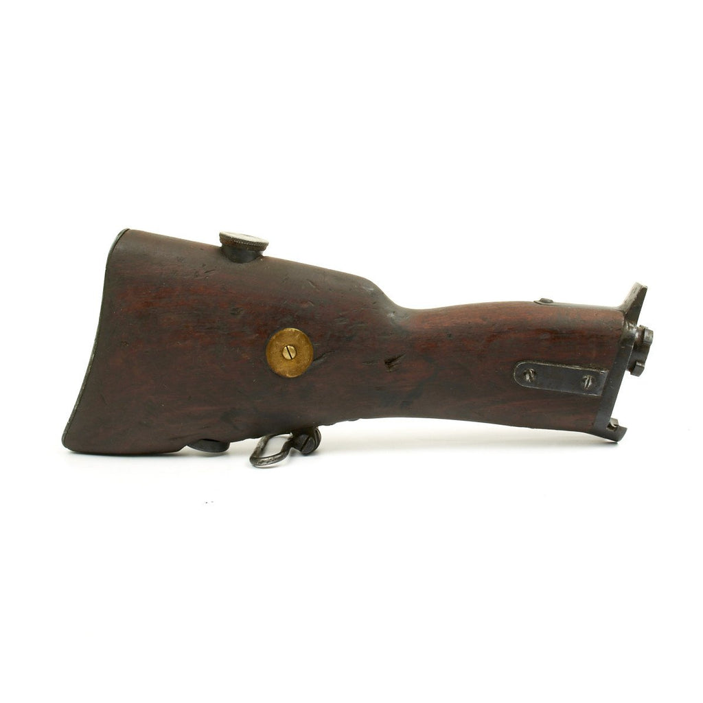 Original British WWI Lewis Gun Mk II Wood Buttstock Assembly Complete Original Items