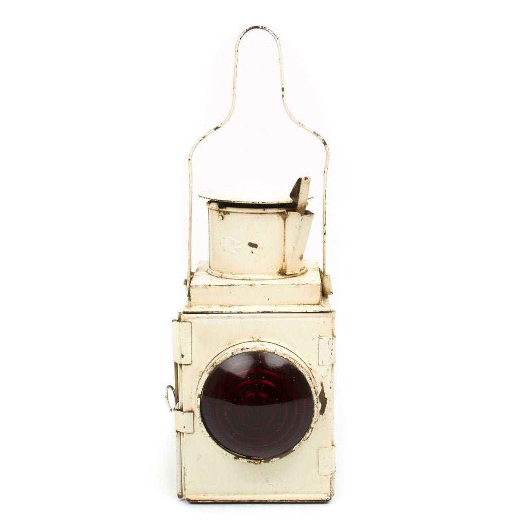 Original British WWII White London Railroad Oil Lantern Original Items