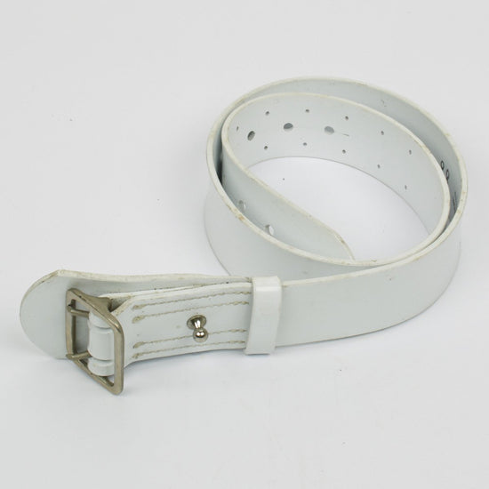 Original French White Pistol Belt - Military Police Issue Original Items