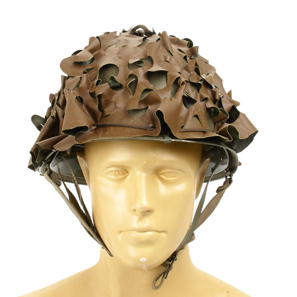 French M53 Paratrooper Airborne Helmet with Camouflage Net Original Items