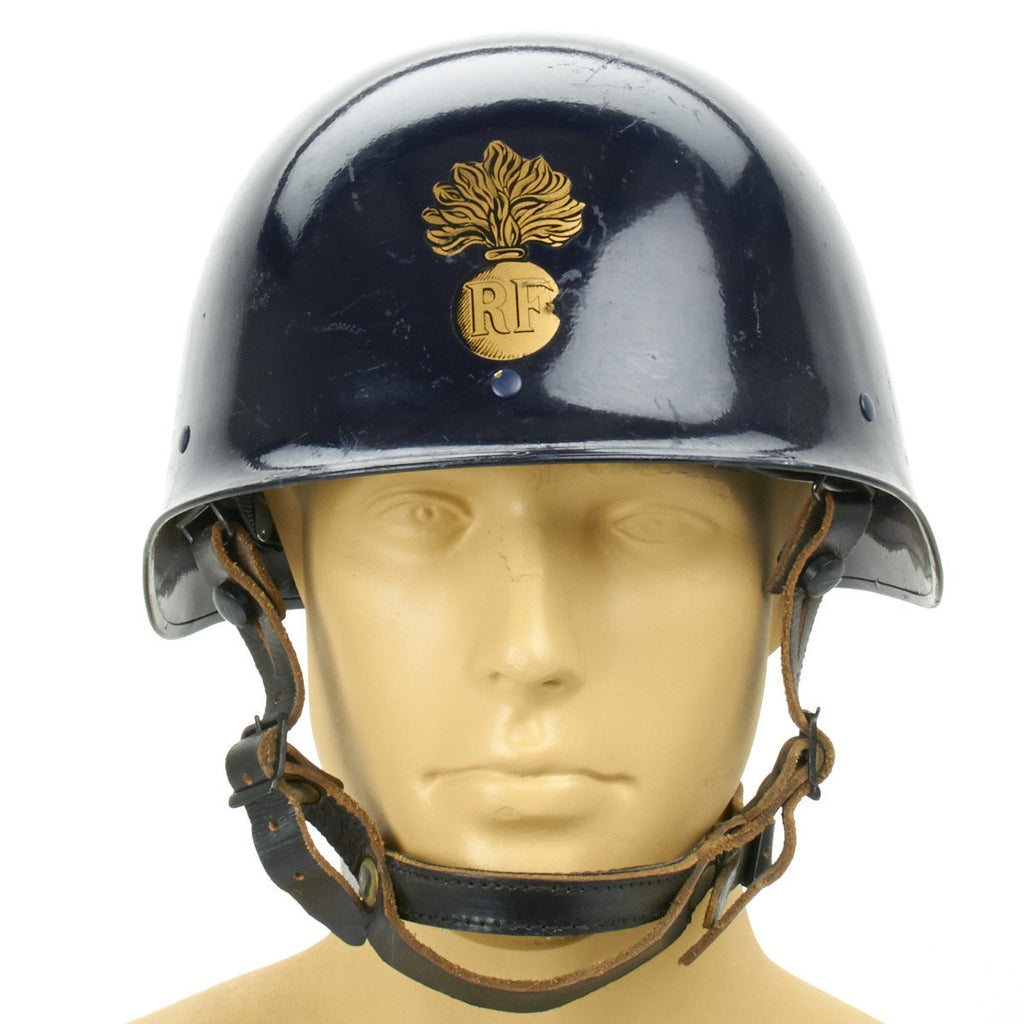 Original French Model 1978 F1 Blue Steel Parade Helmet – International Military Antiques Original French Model 1978 F1 Blue Steel Parade Helmet – International Military Antiques