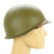 Original WWII Type U.S. M1 Rear Seam Swivel Bale Helmet with Fiber Liner Original Items
