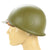 Original WWII Type U.S. M1 Rear Seam Swivel Bale Helmet with Fiber Liner Original Items