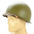 Original WWII Type U.S. M1 Rear Seam Swivel Bale Helmet with Fiber Liner Original Items