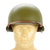 Original WWII Type U.S. M1 Rear Seam Swivel Bale Helmet with Fiber Liner Original Items