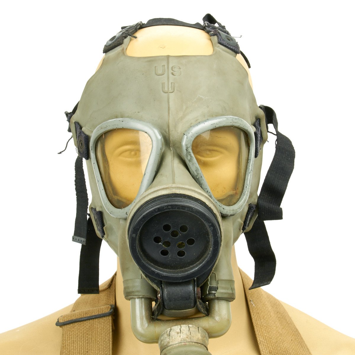 Halloween Laboratorium Trafik Original U.S. WWII M3 Diaphragm Gas Mask with M1VA1 Bag – International  Military Antiques